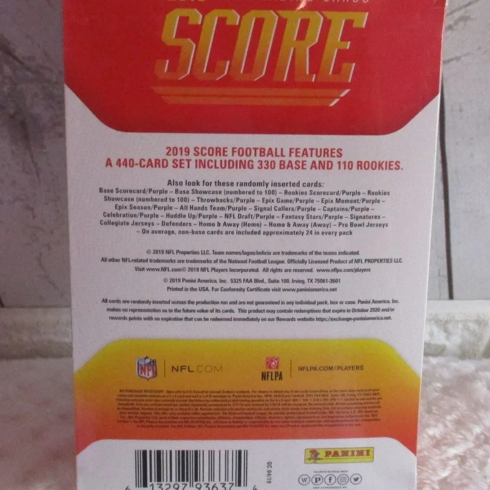 2019 Panini Score Football Hanger Box and …